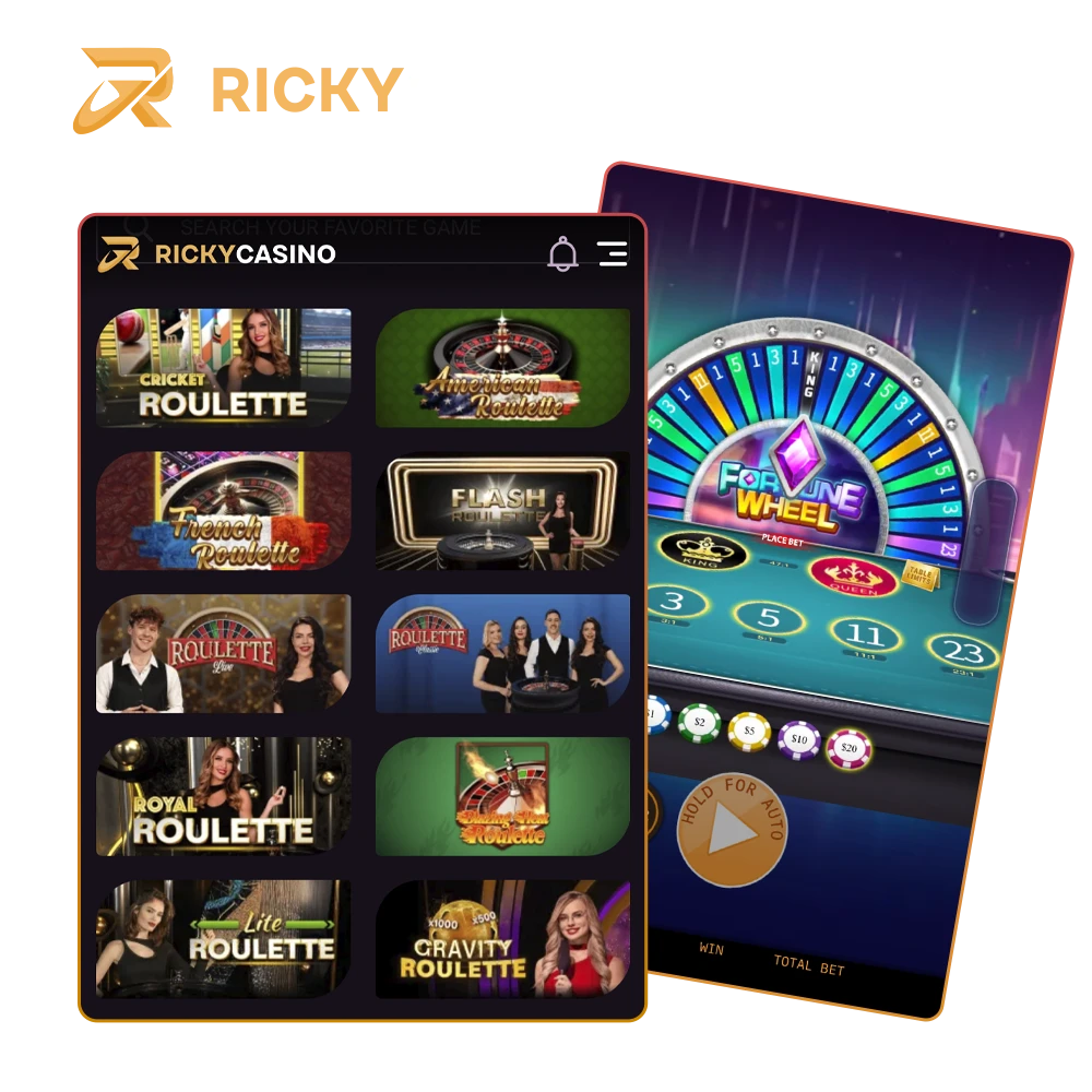 Make your winning prediction at roulette from Ricky Casino.