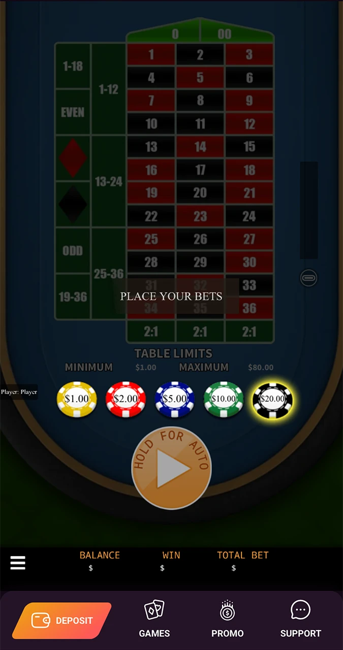 Calculate your funds for a game of roulette from Ricky Casino and choose the right chips for you.