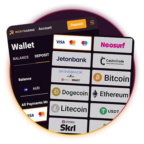 Use Ricky Casino payment methods based on the timing of transactions.