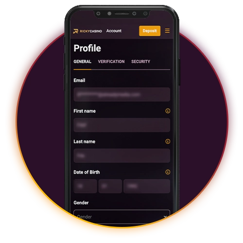 Use settings to adjust your Ricky Casino account settings.