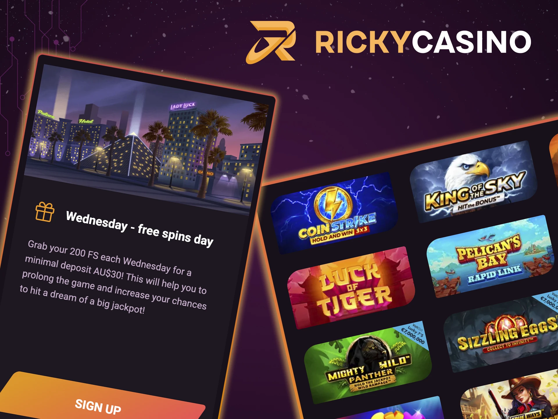 Get the information you need about one of the top bonuses on the Ricky Casino website.