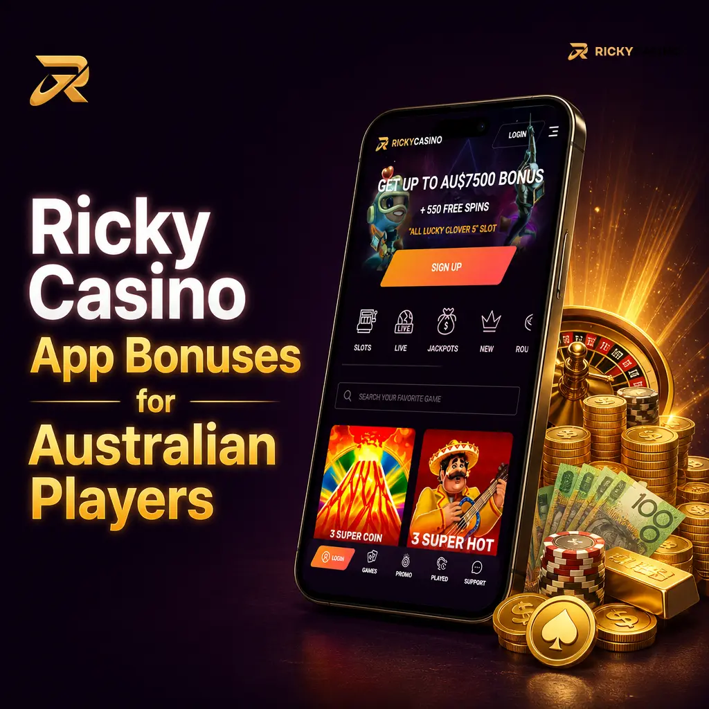 Ricky Casino app bonuses for Australian players with welcome funds, free spins and reload offers
